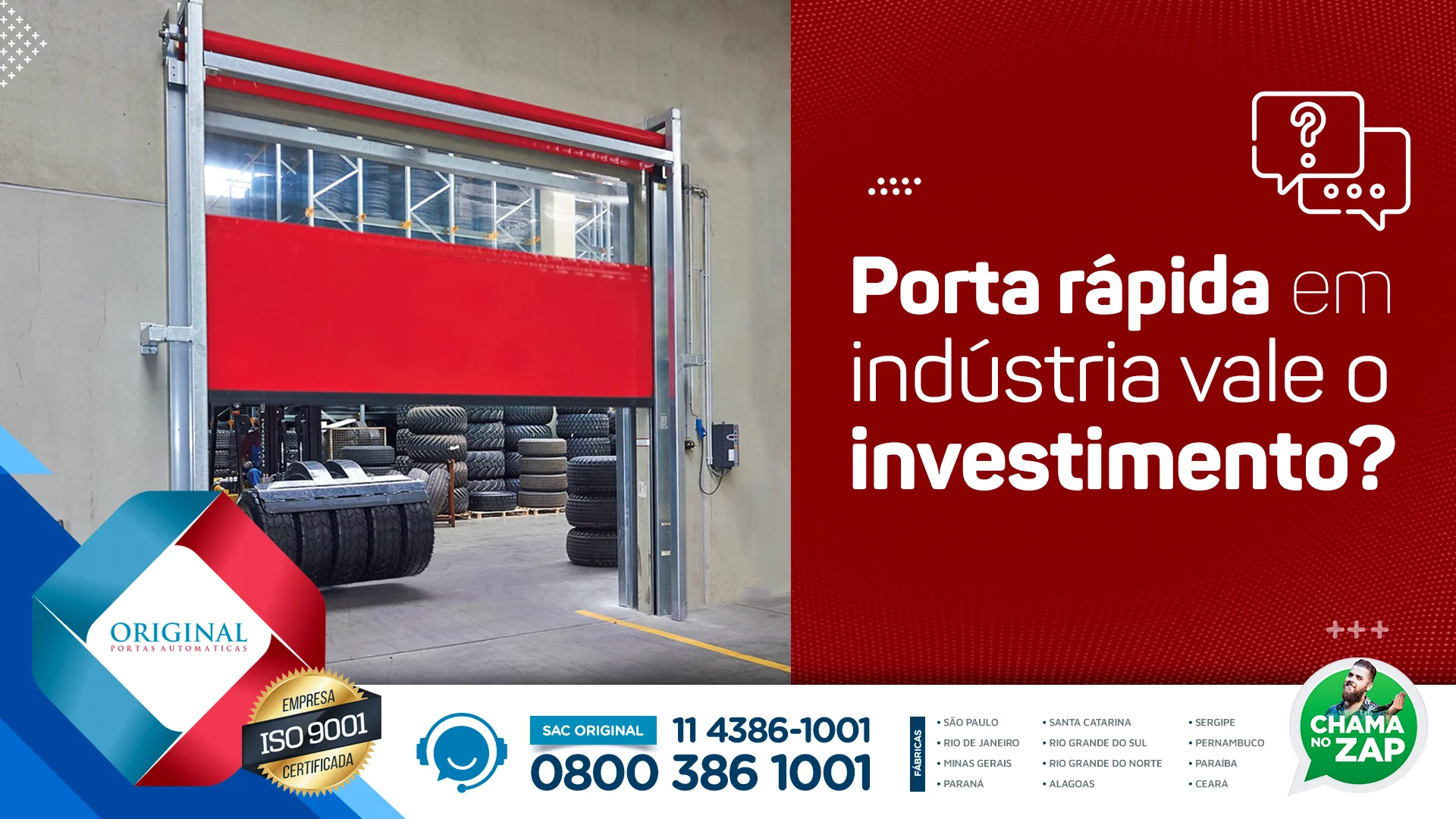 porta rápida em indústria