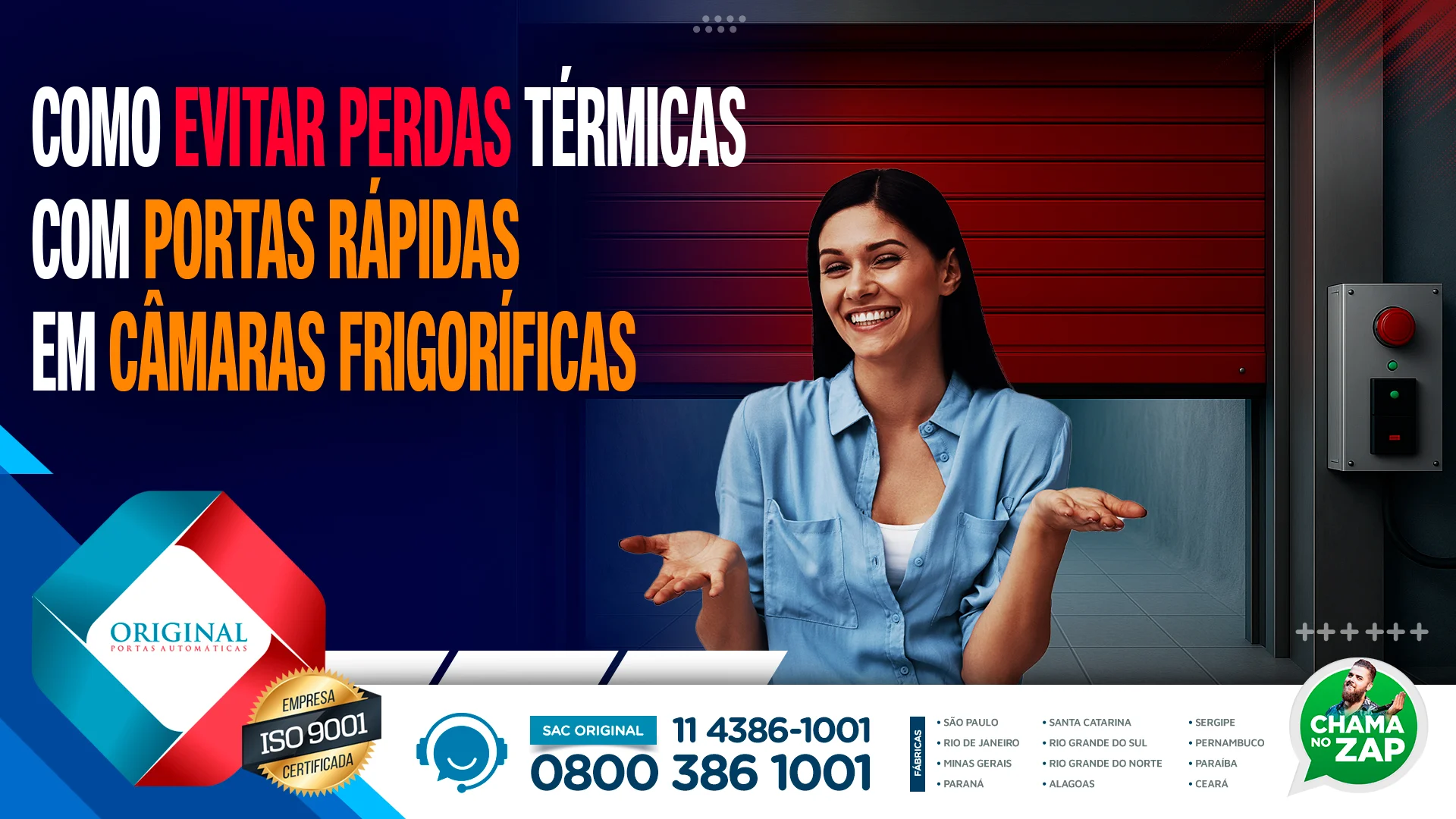 Portas rápidas em câmaras frigoríficas